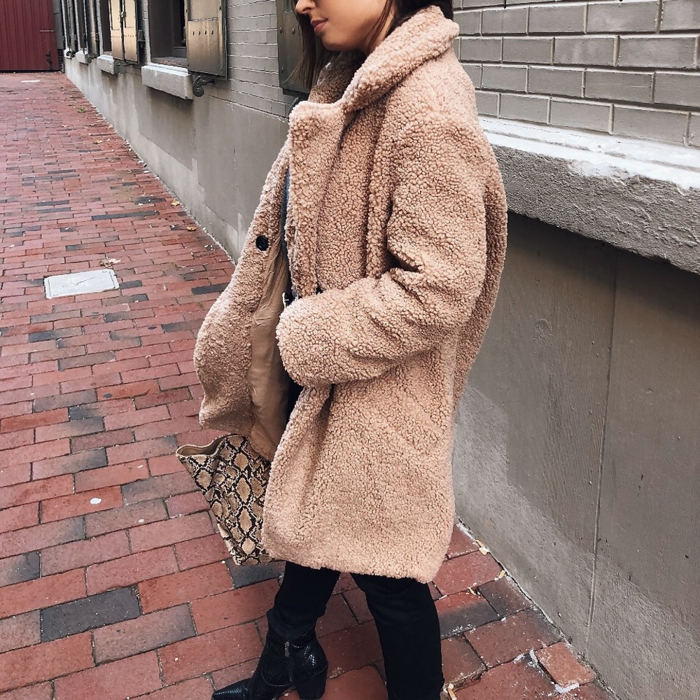 Last 1✨Harper Teddy Coat - Taupe - Picture 6 of 8